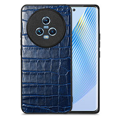 Coque Luxe Cuir Housse Etui S01D pour Huawei Honor Magic5 5G Bleu