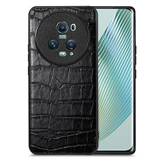 Coque Luxe Cuir Housse Etui S01D pour Huawei Honor Magic5 Pro 5G Noir