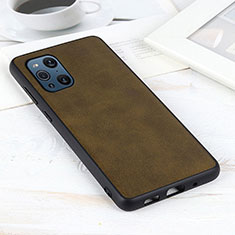 Coque Luxe Cuir Housse Etui S01D pour Oppo Find X3 Pro 5G Vert