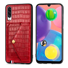 Coque Luxe Cuir Housse Etui S01D pour Samsung Galaxy A70S Rouge