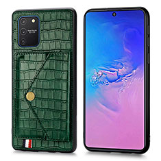 Coque Luxe Cuir Housse Etui S01D pour Samsung Galaxy A91 Vert