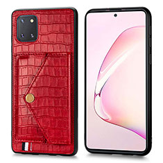 Coque Luxe Cuir Housse Etui S01D pour Samsung Galaxy M60s Rouge