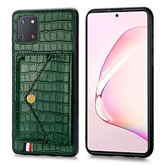 Coque Luxe Cuir Housse Etui S01D pour Samsung Galaxy Note 10 Lite Vert