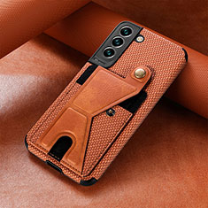 Coque Luxe Cuir Housse Etui S01D pour Samsung Galaxy S24 5G Marron