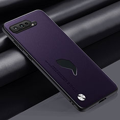 Coque Luxe Cuir Housse Etui S02 pour Asus ROG Phone 5 ZS673KS Violet