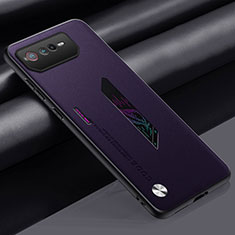 Coque Luxe Cuir Housse Etui S02 pour Asus ROG Phone 6 Violet