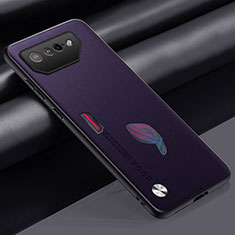 Coque Luxe Cuir Housse Etui S02 pour Asus ROG Phone 7 Violet