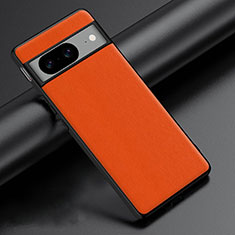 Coque Luxe Cuir Housse Etui S02 pour Google Pixel 8 5G Orange