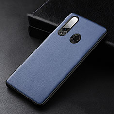 Coque Luxe Cuir Housse Etui S02 pour Huawei Enjoy 10 Plus Bleu