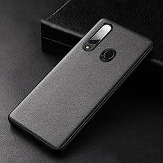 Coque Luxe Cuir Housse Etui S02 pour Huawei Enjoy 10 Plus Noir