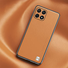 Coque Luxe Cuir Housse Etui S02 pour Huawei Honor X30i Orange