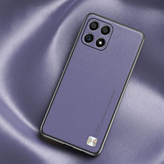 Coque Luxe Cuir Housse Etui S02 pour Huawei Honor X30i Violet Clair