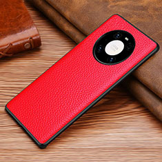 Coque Luxe Cuir Housse Etui S02 pour Huawei Mate 40E 4G Rouge