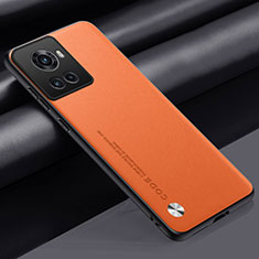 Coque Luxe Cuir Housse Etui S02 pour OnePlus 10R 5G Orange