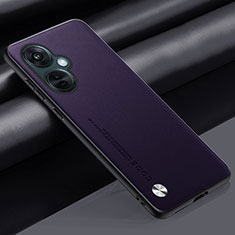 Coque Luxe Cuir Housse Etui S02 pour OnePlus Nord CE 3 Lite 5G Violet