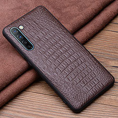 Coque Luxe Cuir Housse Etui S02 pour Oppo Find X2 Lite Marron