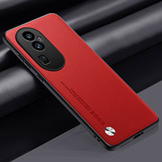 Coque Luxe Cuir Housse Etui S02 pour Oppo Reno10 Pro+ Plus 5G Rouge