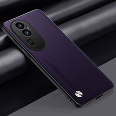 Coque Luxe Cuir Housse Etui S02 pour Oppo Reno10 Pro+ Plus 5G Violet