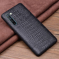 Coque Luxe Cuir Housse Etui S02 pour Oppo Reno3 Noir