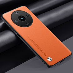 Coque Luxe Cuir Housse Etui S02 pour Realme 11 Pro+ Plus 5G Orange