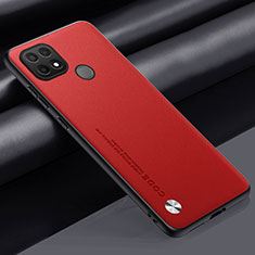 Coque Luxe Cuir Housse Etui S02 pour Realme C25Y Rouge