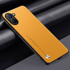 Coque Luxe Cuir Housse Etui S02 pour Realme V30t 5G Jaune