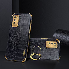 Coque Luxe Cuir Housse Etui S02 pour Samsung Galaxy A03s Noir