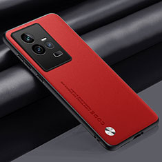 Coque Luxe Cuir Housse Etui S02 pour Vivo iQOO 11 5G Rouge