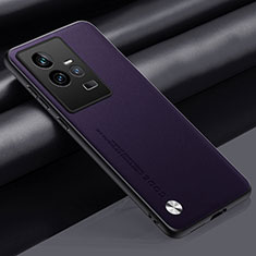 Coque Luxe Cuir Housse Etui S02 pour Vivo iQOO 11 5G Violet