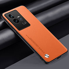 Coque Luxe Cuir Housse Etui S02 pour Vivo iQOO 11 Pro 5G Orange