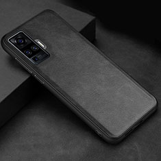 Coque Luxe Cuir Housse Etui S02 pour Vivo X50 Pro 5G Noir