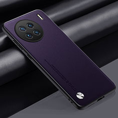 Coque Luxe Cuir Housse Etui S02 pour Vivo X90 Pro 5G Violet