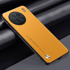 Coque Luxe Cuir Housse Etui S02 pour Vivo X90 Pro+ Plus 5G Jaune