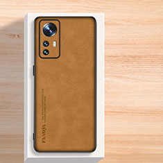 Coque Luxe Cuir Housse Etui S02 pour Xiaomi Mi 12T Pro 5G Marron