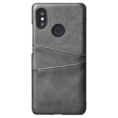 Coque Luxe Cuir Housse Etui S02 pour Xiaomi Mi 8 Noir