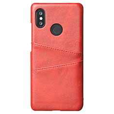 Coque Luxe Cuir Housse Etui S02 pour Xiaomi Mi 8 Rouge