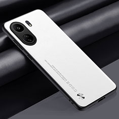 Coque Luxe Cuir Housse Etui S02 pour Xiaomi Poco C65 Blanc