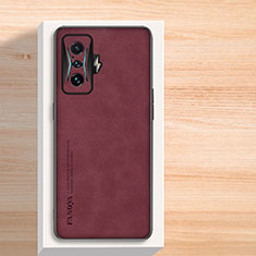 Coque Luxe Cuir Housse Etui S02 pour Xiaomi Poco F4 GT 5G Rouge