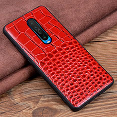 Coque Luxe Cuir Housse Etui S02 pour Xiaomi Poco X2 Rouge