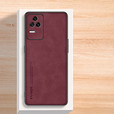 Coque Luxe Cuir Housse Etui S02 pour Xiaomi Redmi K40S 5G Rouge