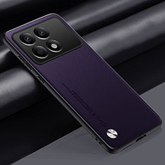 Coque Luxe Cuir Housse Etui S02 pour Xiaomi Redmi K70E 5G Violet