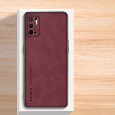 Coque Luxe Cuir Housse Etui S02 pour Xiaomi Redmi Note 10 5G Rouge