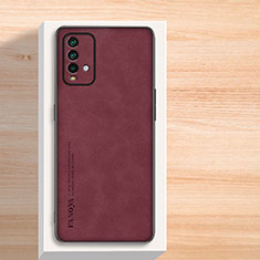 Coque Luxe Cuir Housse Etui S02 pour Xiaomi Redmi Note 9 4G Rouge