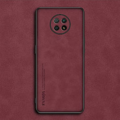 Coque Luxe Cuir Housse Etui S02 pour Xiaomi Redmi Note 9 5G Rouge