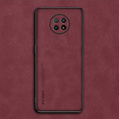 Coque Luxe Cuir Housse Etui S02 pour Xiaomi Redmi Note 9T 5G Rouge