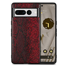 Coque Luxe Cuir Housse Etui S02D pour Google Pixel 7 Pro 5G Rouge