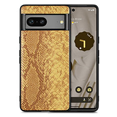 Coque Luxe Cuir Housse Etui S02D pour Google Pixel 7a 5G Brun Clair