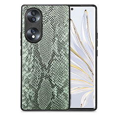 Coque Luxe Cuir Housse Etui S02D pour Huawei Honor 70 5G Vert