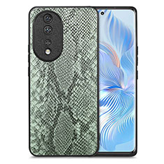 Coque Luxe Cuir Housse Etui S02D pour Huawei Honor 80 5G Vert