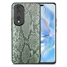 Coque Luxe Cuir Housse Etui S02D pour Huawei Honor 80 Pro Flat 5G Vert